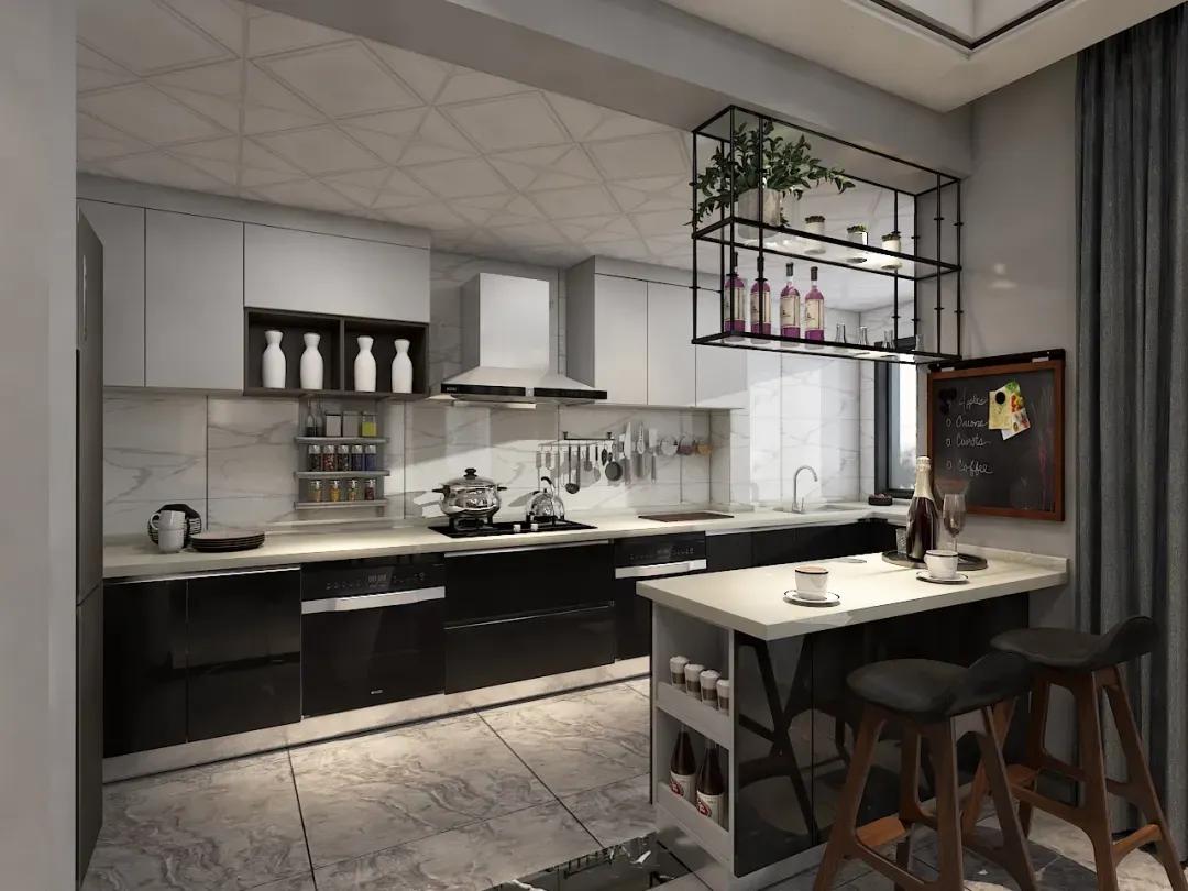 小户型厨房多功能吧台,厨房也能做个多功能吧台