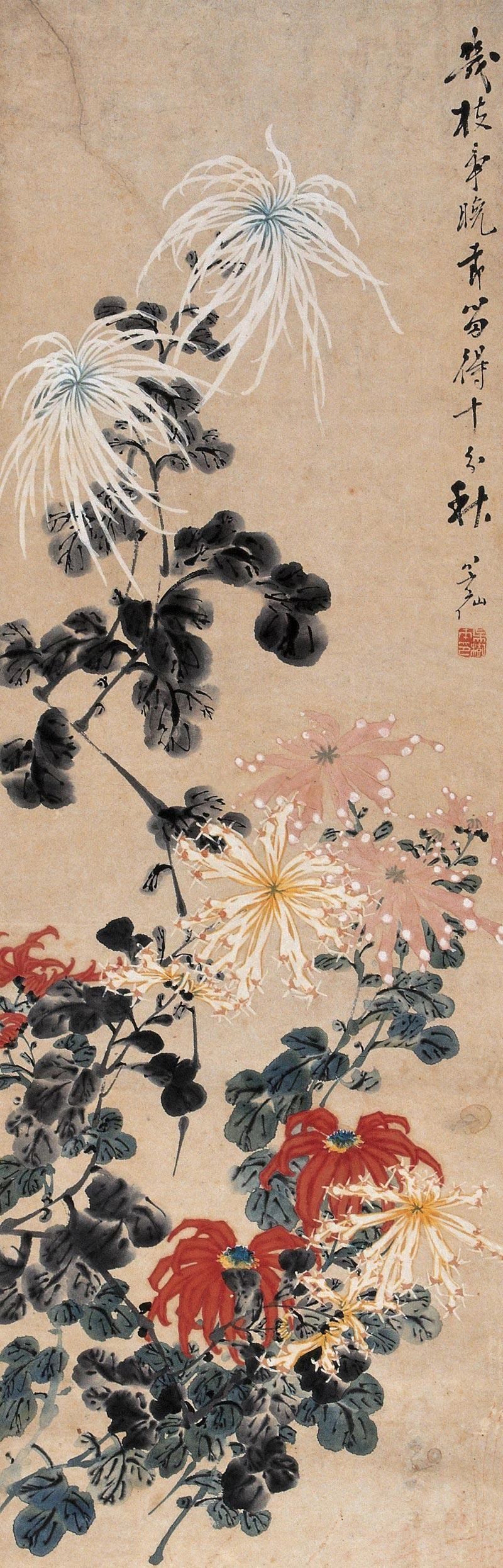 他是“海派三菊”之一，他画的菊花迷醉了秋天！