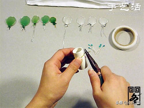 彩菊的制作方法,网袜花手工制作