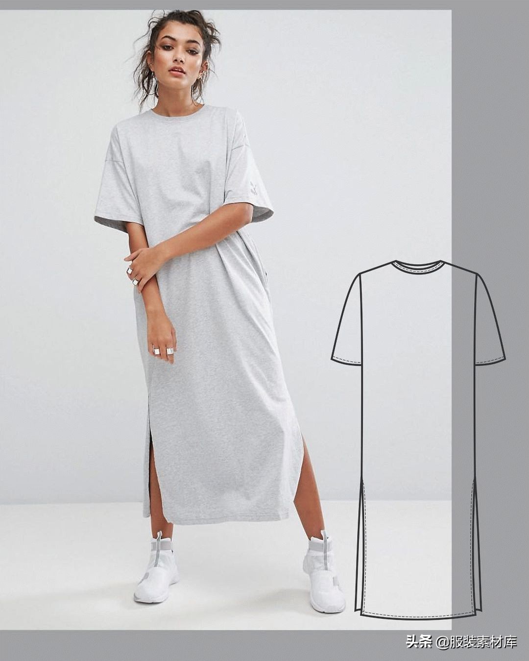 超简单的款式图,时尚法式图纸