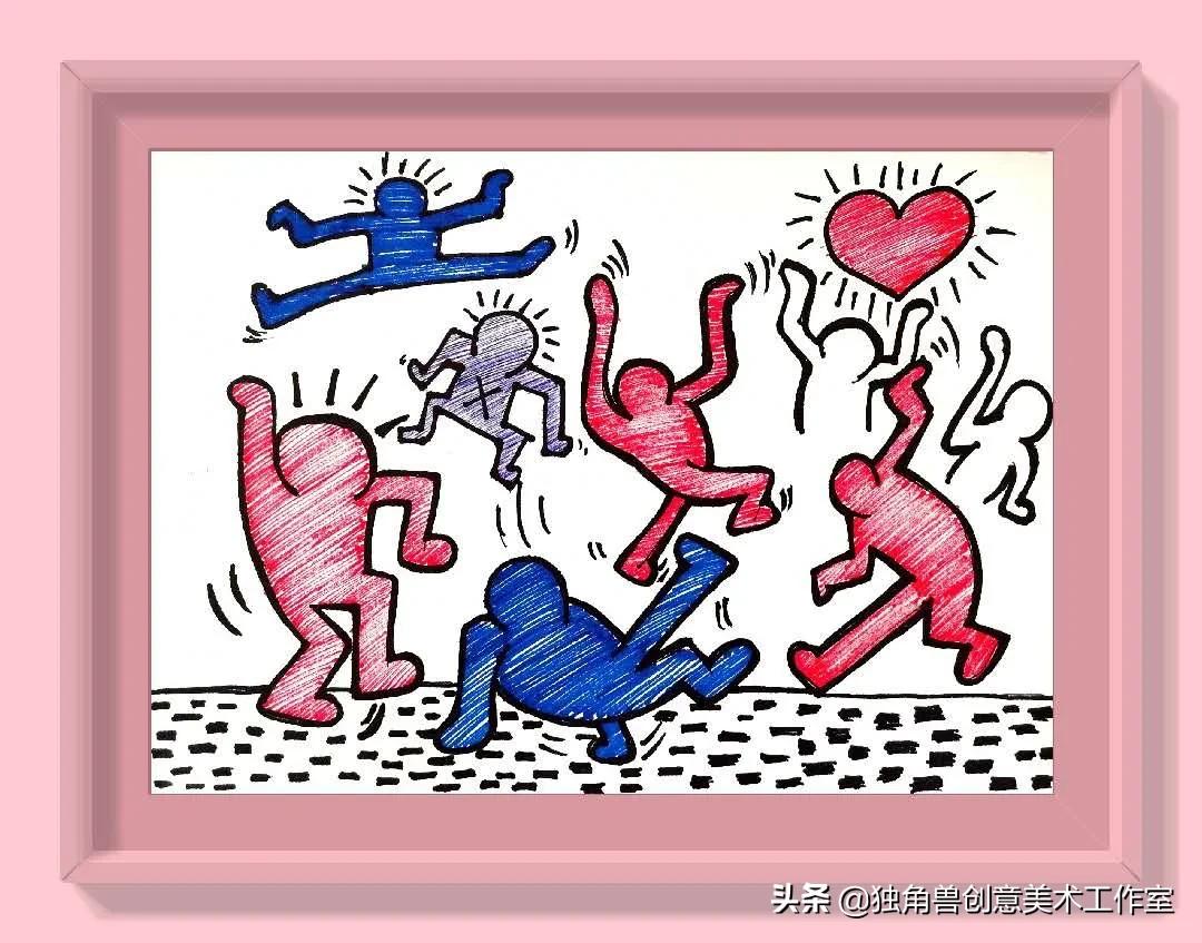 学习大师绘画|舞动的小人涂鸦之父凯斯·哈林