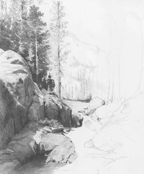 40张经典素描风景图快拿去临摹吧,最好看的素描风景图片