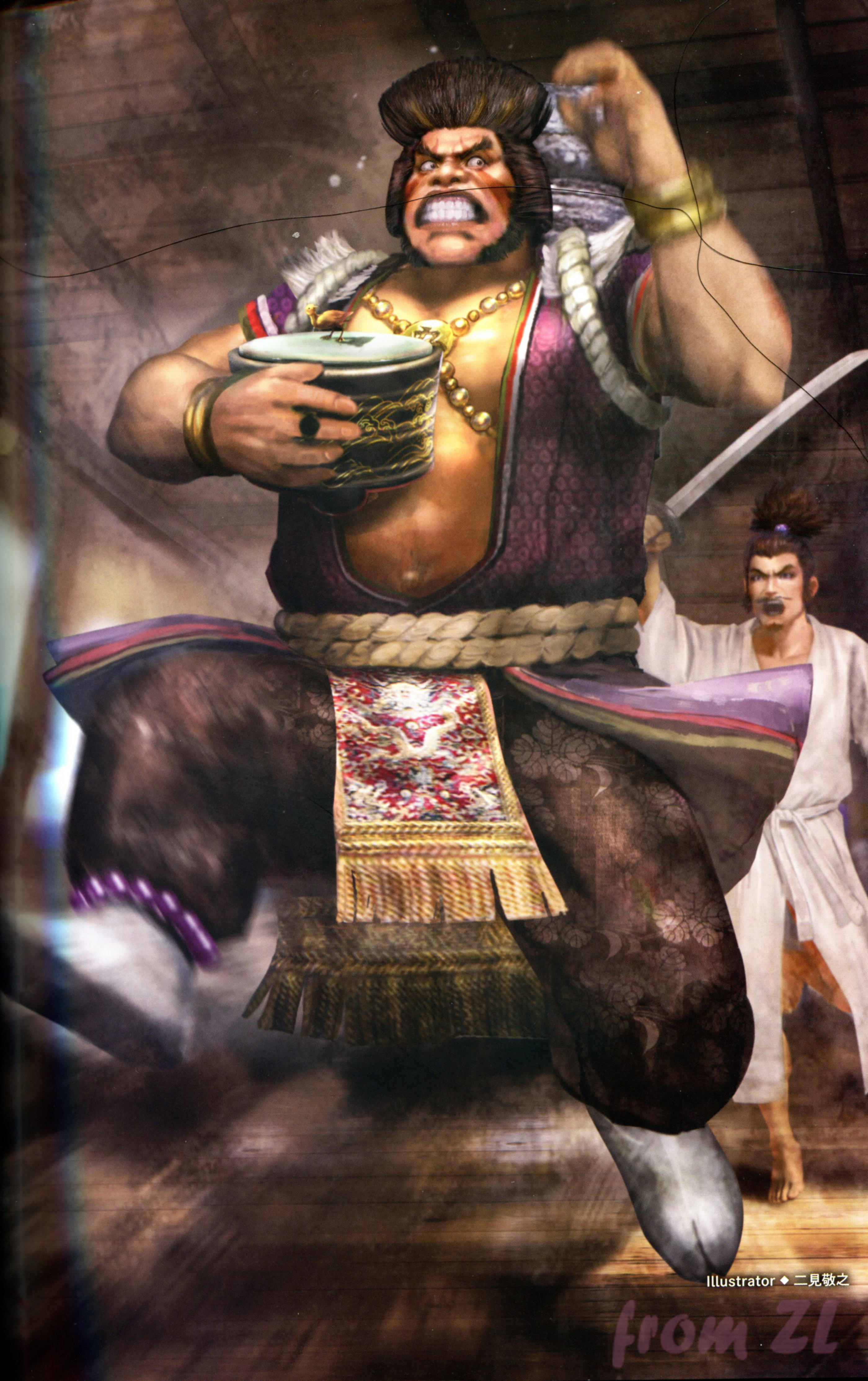 战国无双4设定角色原画集，神无双极意55名武将CG插画壁纸欣赏