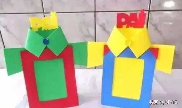 父亲节礼物手工教程使用白色的纸,8-12岁父亲节手工礼物卡纸
