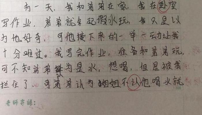 弟弟很爱哭作文300个字,弟弟哭了作文二年级