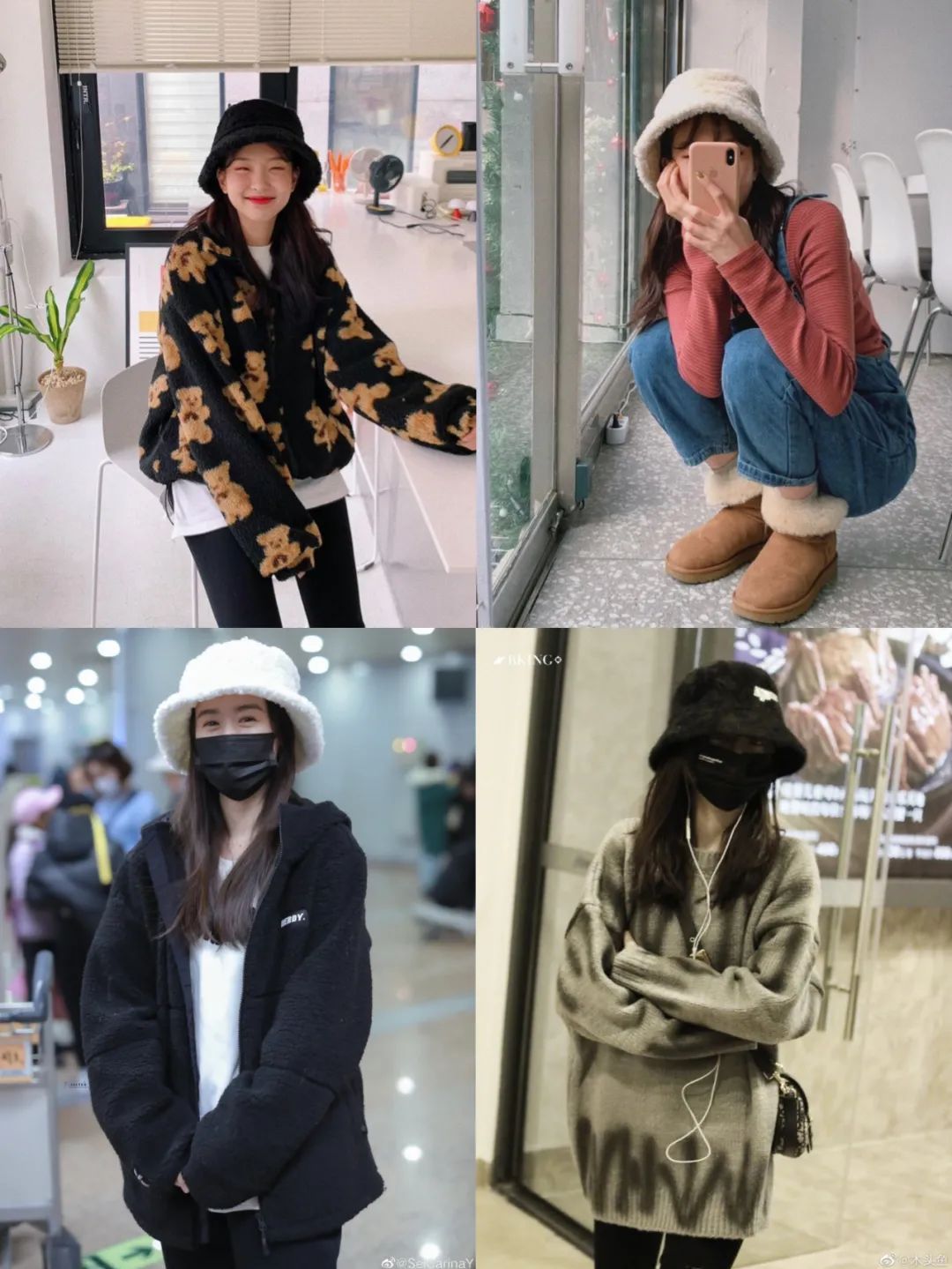 秋冬韩版小熊保暖帽,宝宝小熊丸子帽秋冬季保暖