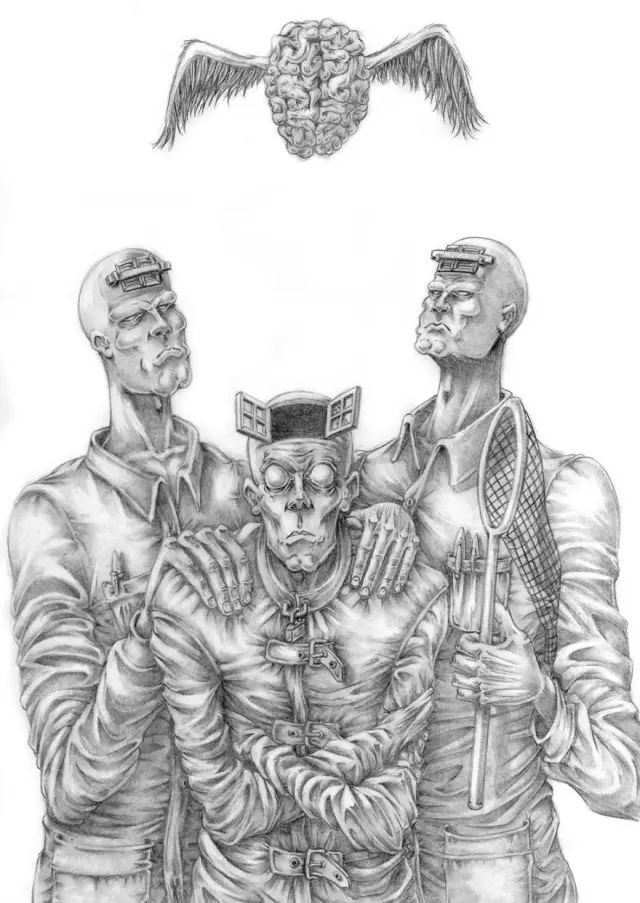 暗黑风格绘画人物素描,暗黑系插画100幅