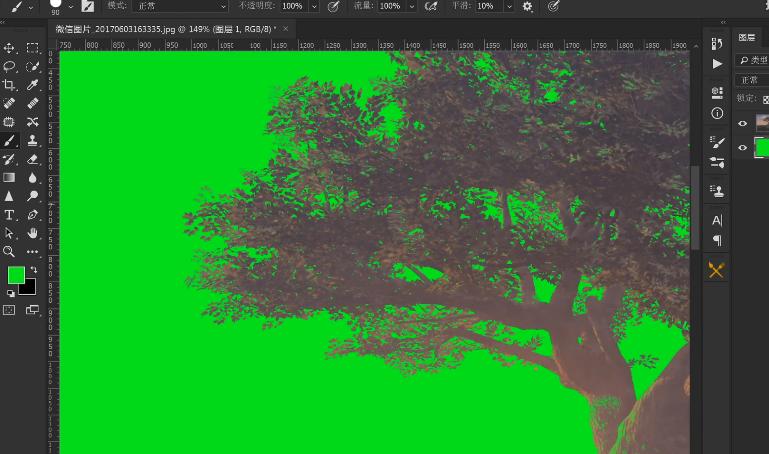 pslab灰色背景通道抠图,ps教程通道调色实例