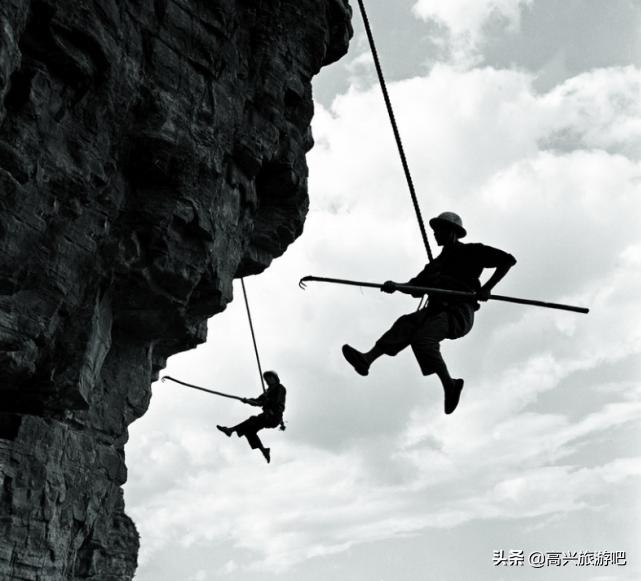 人工天河红旗渠开凿现场,红旗渠奇迹中的人工天河