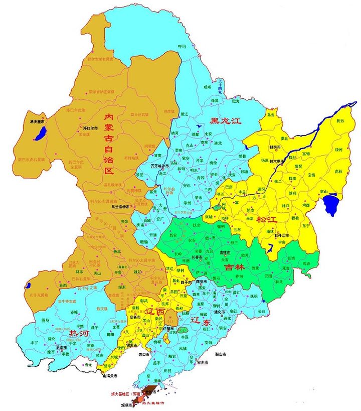 中国东北方有哪些省,中国北方七省有哪些