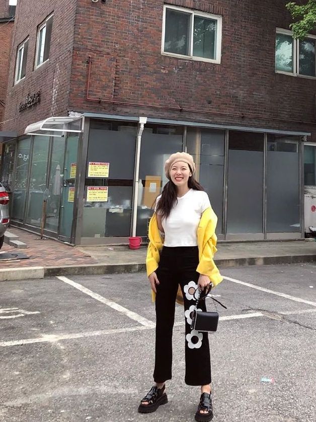 泫雅风破洞牛仔裤,泫雅破洞宽松九分直筒哈伦牛仔裤