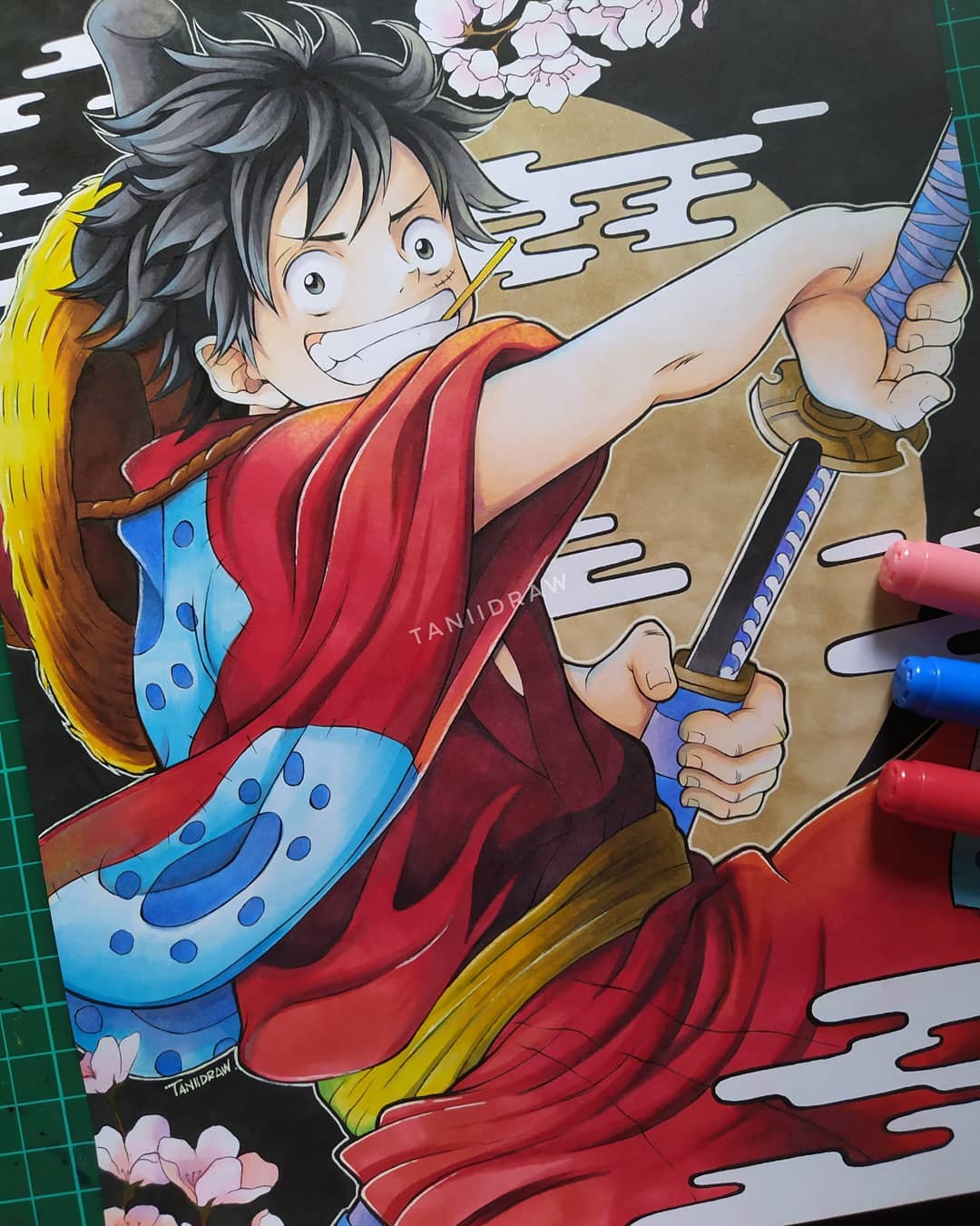 动漫60色马克笔画可爱动漫人物,touchmark马克笔手绘动漫