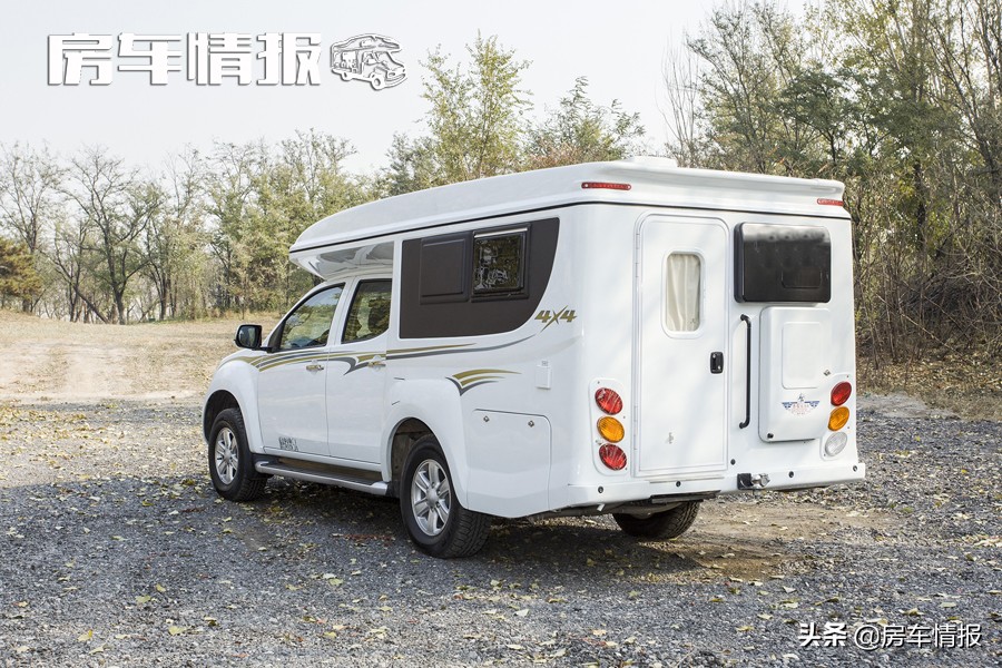 单排四驱自动挡皮卡c型房车测评,d-max单排升顶皮卡房车