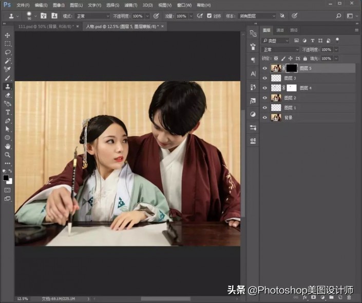 ps怎么制作古风工笔画,ps古风效果制作教程