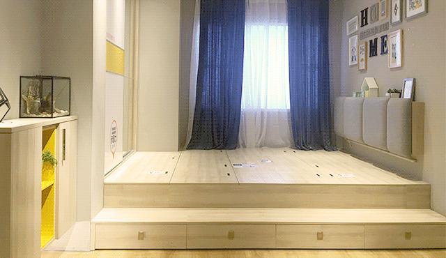 榻榻米设计卧室儿童小户型,阳台榻榻米书房效果图