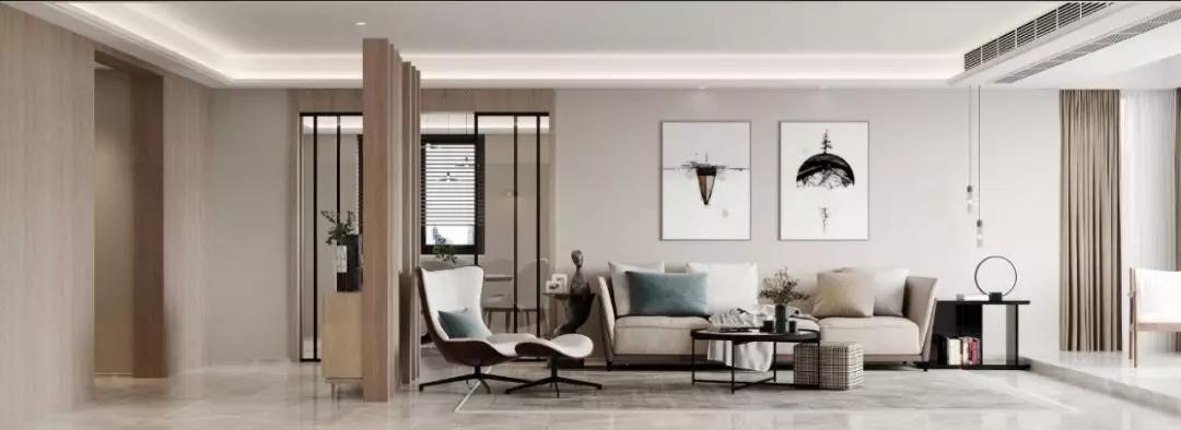 丽园作品丨香槟左岸180㎡灰度空间给未来留个白