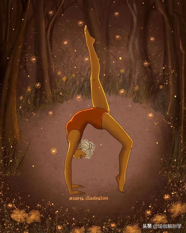 ins瑜伽漫画图片,瑜伽小人唯美漫画