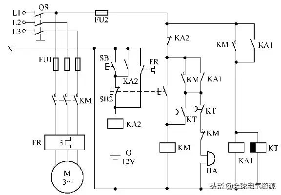电动机综合保护器电路图及接线图,两台电动机顺序启动逆序停止电路图