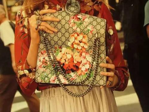 gucci酒神天竺葵花包大号,gucci酒神天竺葵中号