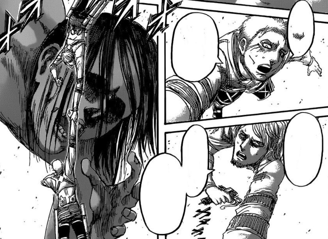 进击的巨人135话，历代九大巨人登场，三笠开启战神模式