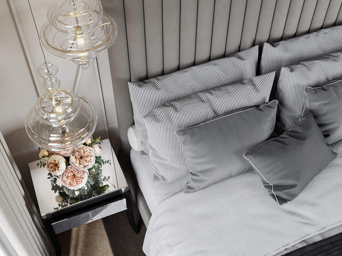 高级蓝调公寓设计，不足90㎡的单卧室竟能如此有格调