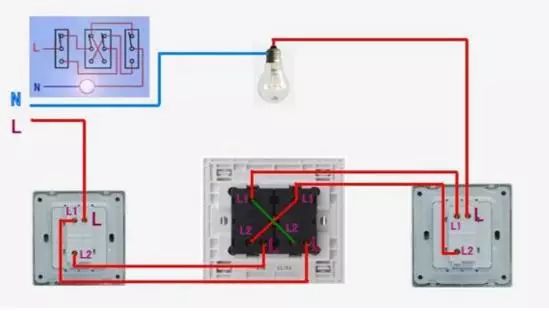 公牛三开双控开关接单控怎么接线,三开双控如何接两个单控一个双控