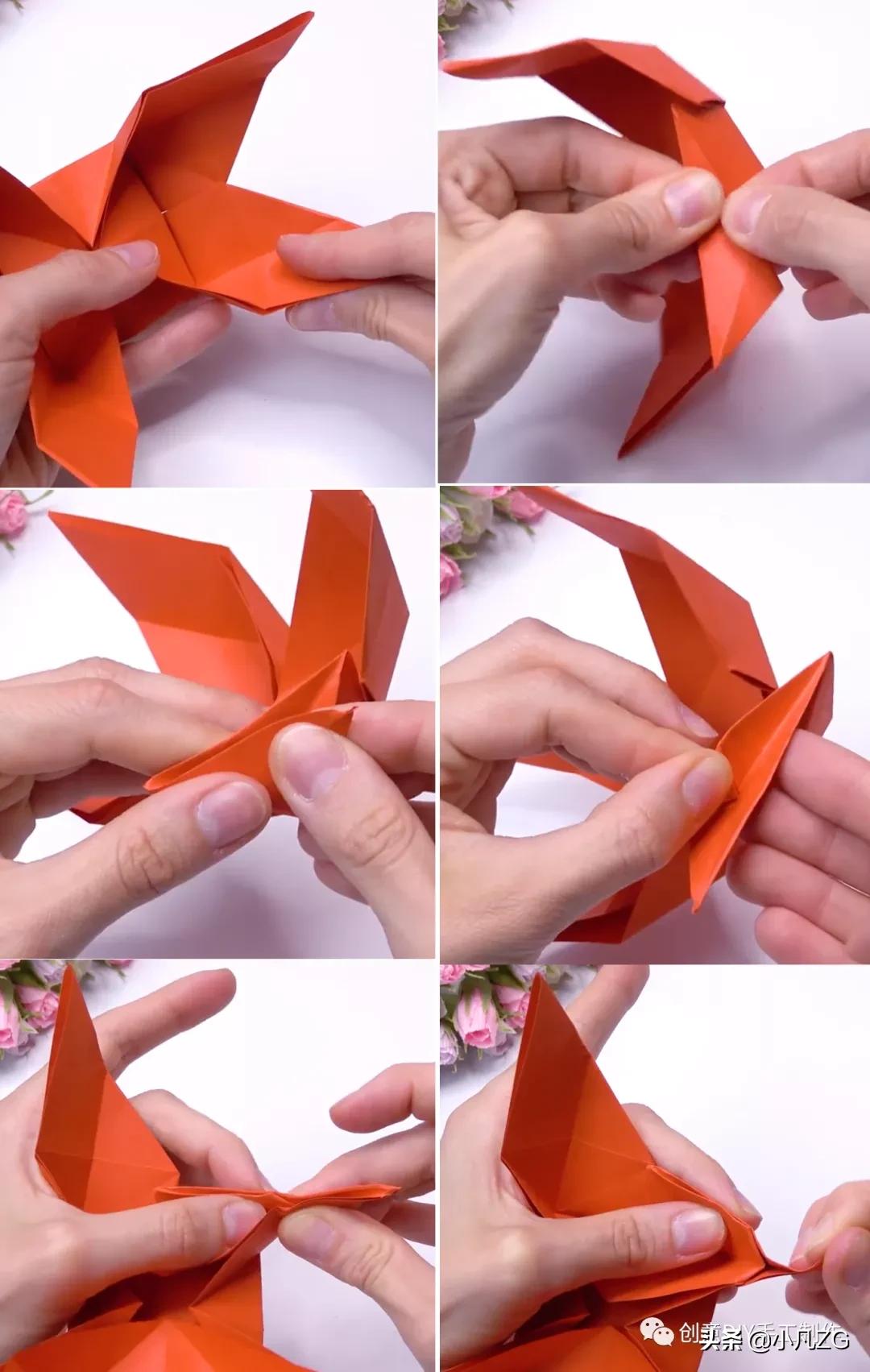 一张纸折精美花蝴蝶教程,会飞纸蝴蝶折法慢教程
