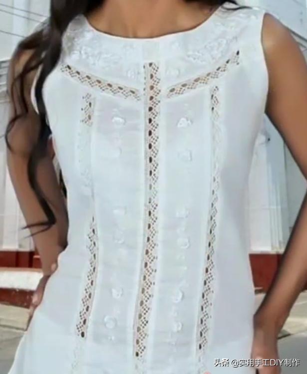 棉麻蕾丝边衬衫,布艺镂空衬衫