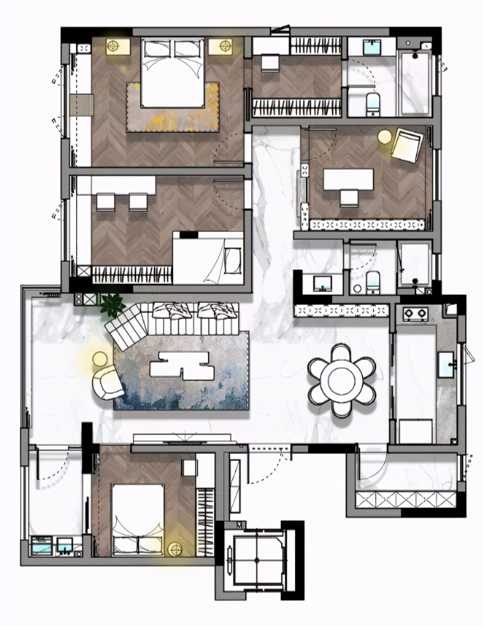 钱都往刀刃上花，从80㎡到160㎡的房子，半包15万左右绰绰有余了