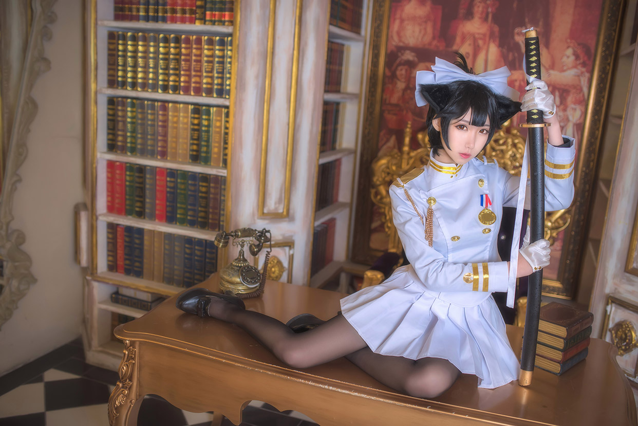 cosplay碧蓝航线独角兽旗袍,碧蓝航线高雄街头采访cosplay