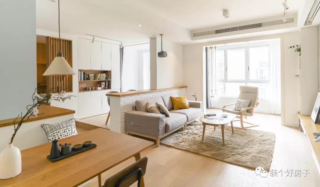 客餐厅吧台书柜一体隔断现代轻奢,客餐一体吧台怎么设计合理