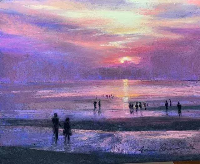 画海浪俯视,画海浪水粉画