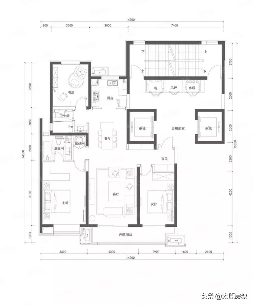 南中环万科蓝湾传奇一层带院子,太原南中环万科蓝湾传奇