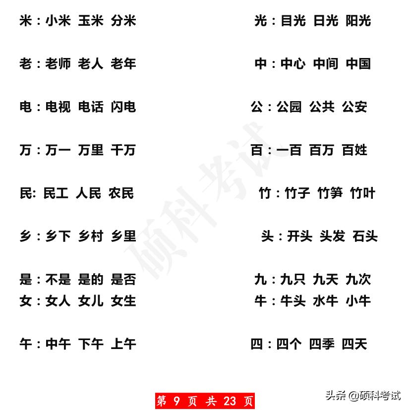 叠词短语一年级,一年级语文生字组词和反义词