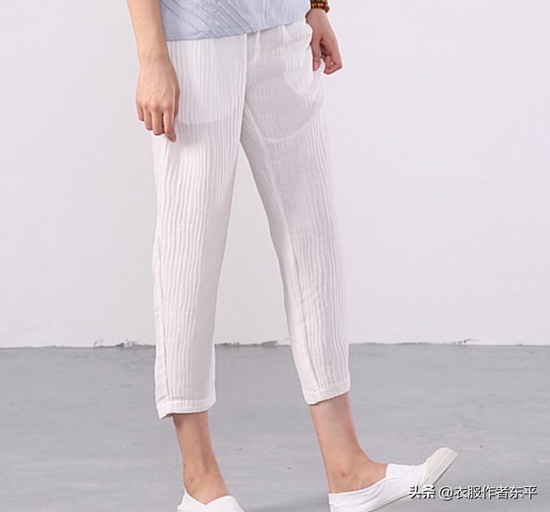 加厚加大码开腿裤裁剪法,女装小脚裤的裁剪教程