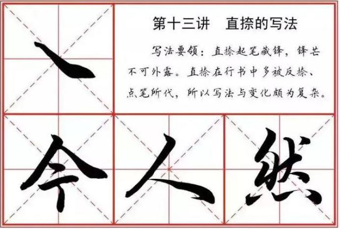 行书22个笔画怎么写,行书22个基本笔法