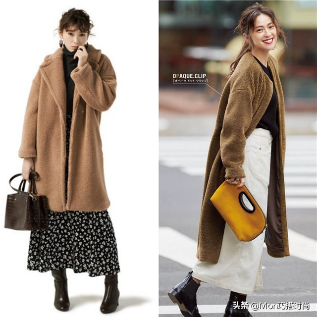 咖啡色棕色羊驼绒大衣会显老气吗,棕色系大衣的4个搭配技巧
