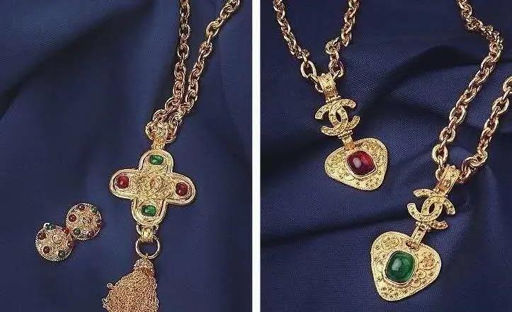 chanel香奈儿中古项链,中古饰品vintage香奈儿