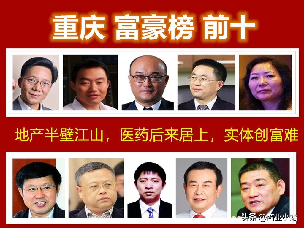重庆富豪榜前十：地产半壁江山，医药首富，汽摩实体让位（下）