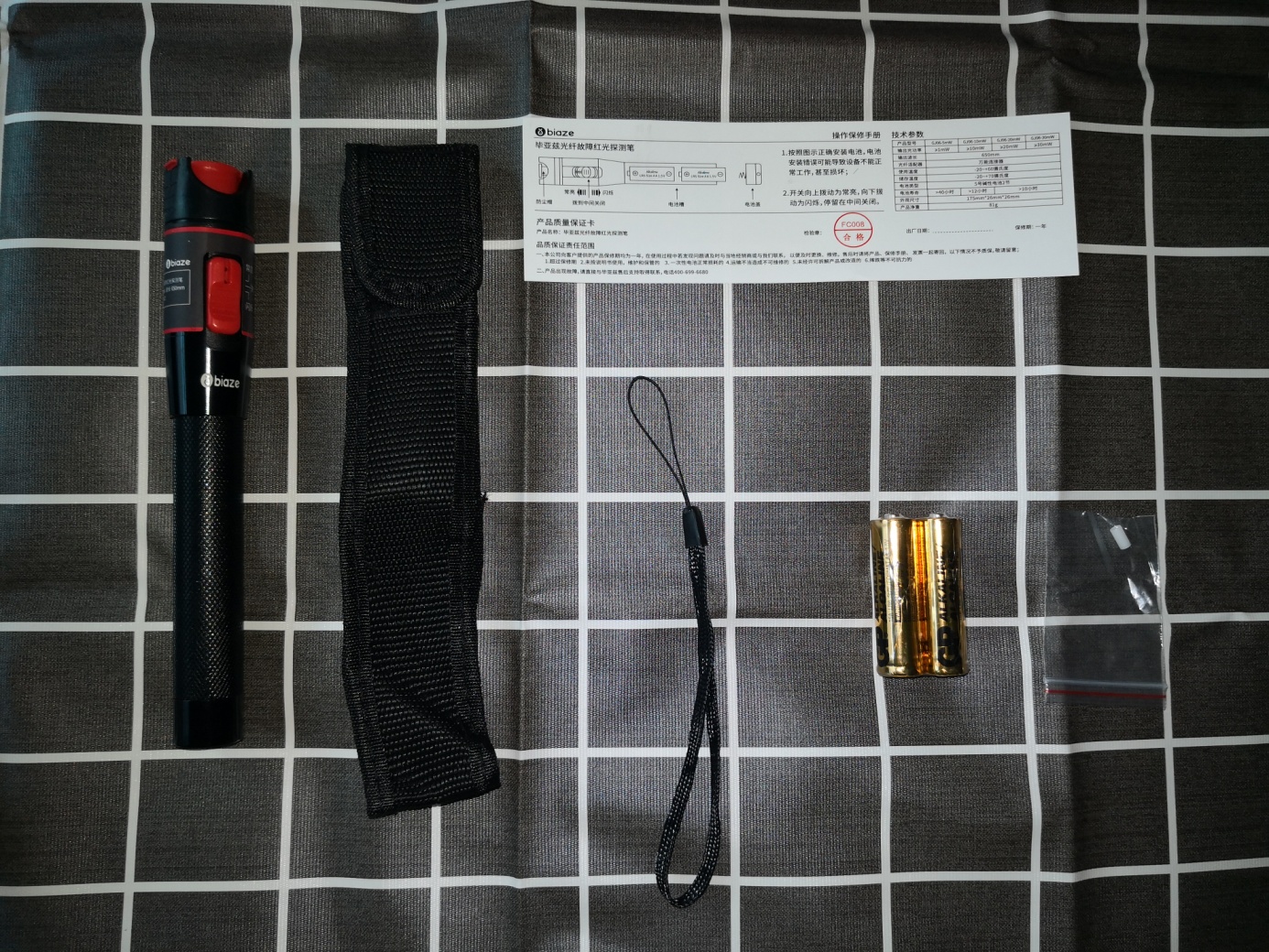 看到红点，线路通畅-毕亚兹光纤探测器评测