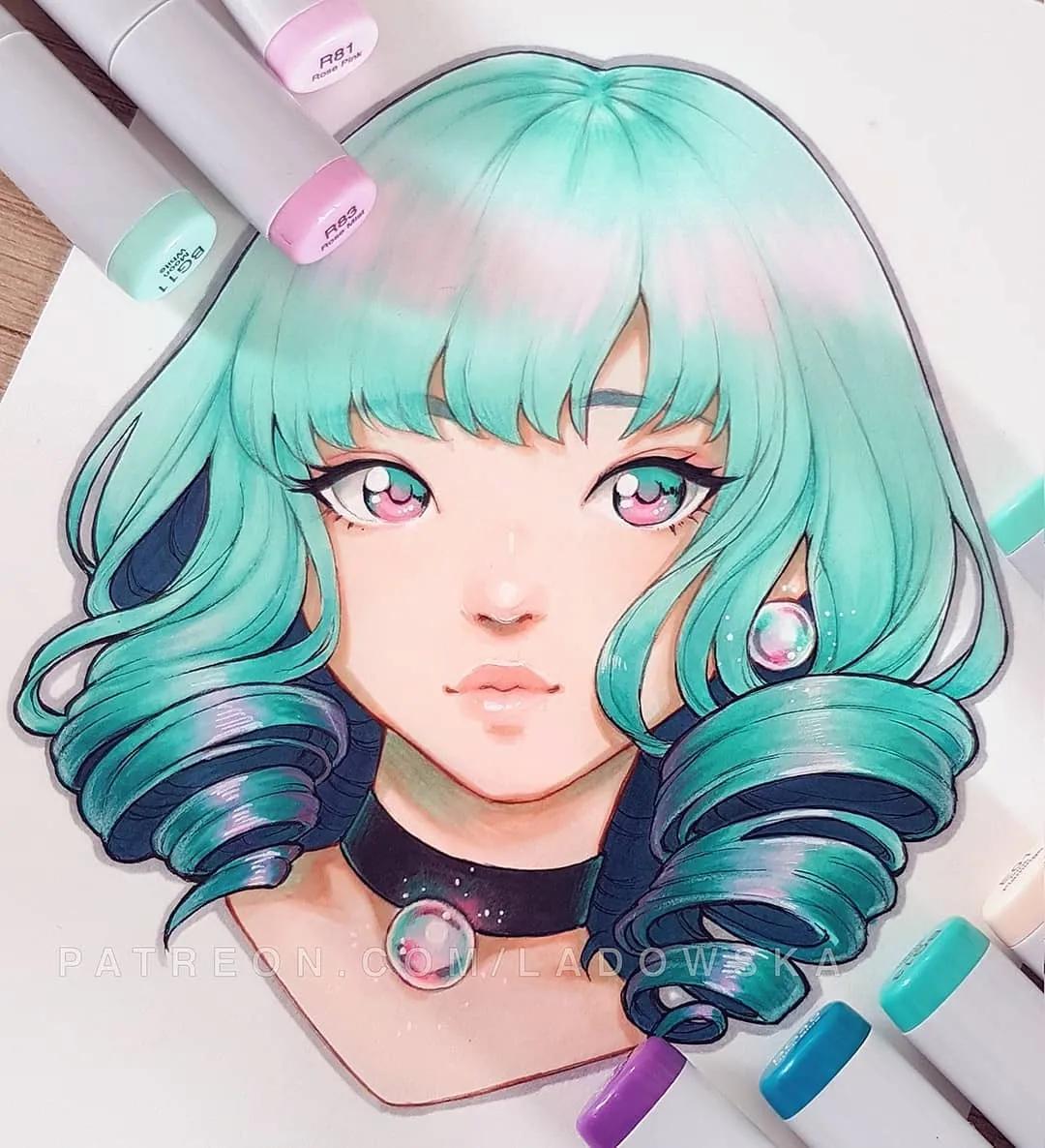 软萌可爱的动漫美少女怎么画,画可爱的动漫美少女特别简单