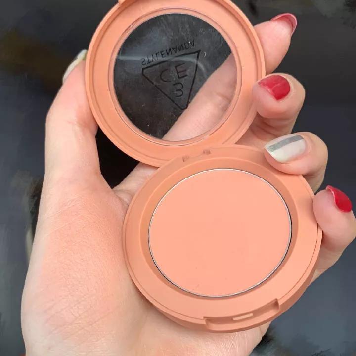 3ce腮红rosebeige眼影,3ce腮红rosebeige试色