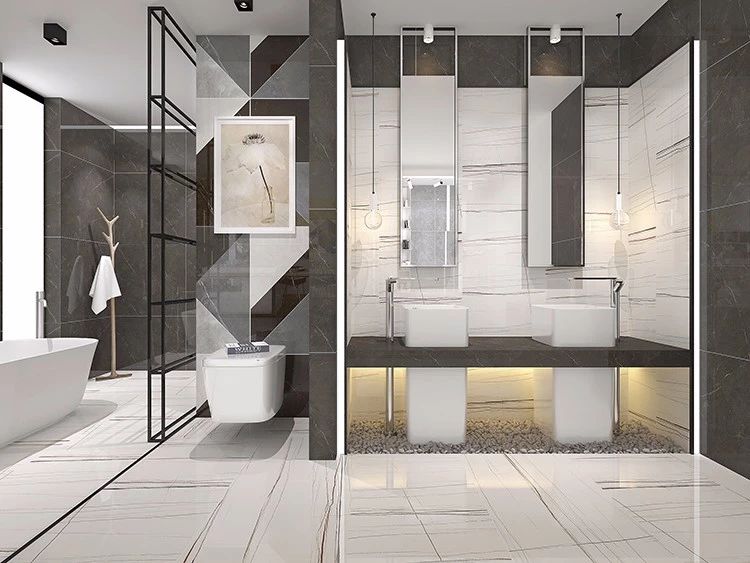 大理石轻奢风格图片,大理石现代轻奢整体效果