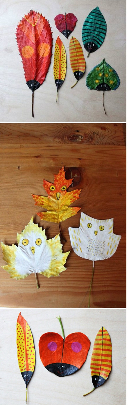 秋天最美的落叶手工,跟秋天有关的树叶手工超级简单