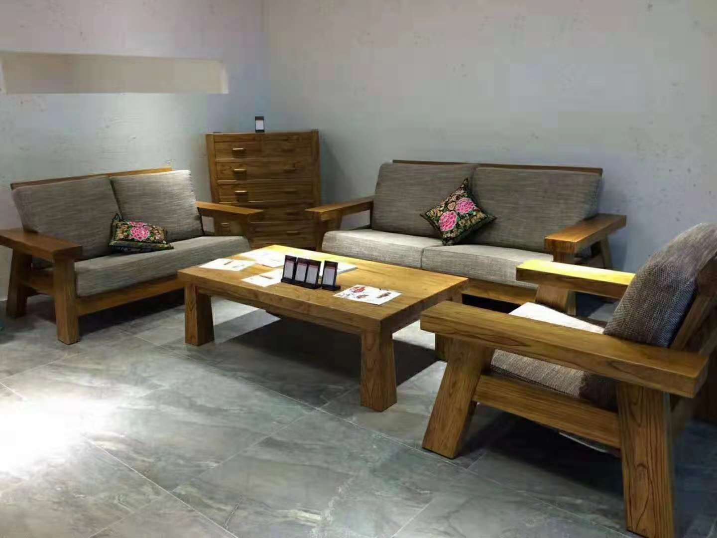 红木沙发细节,真正的老榆木沙发