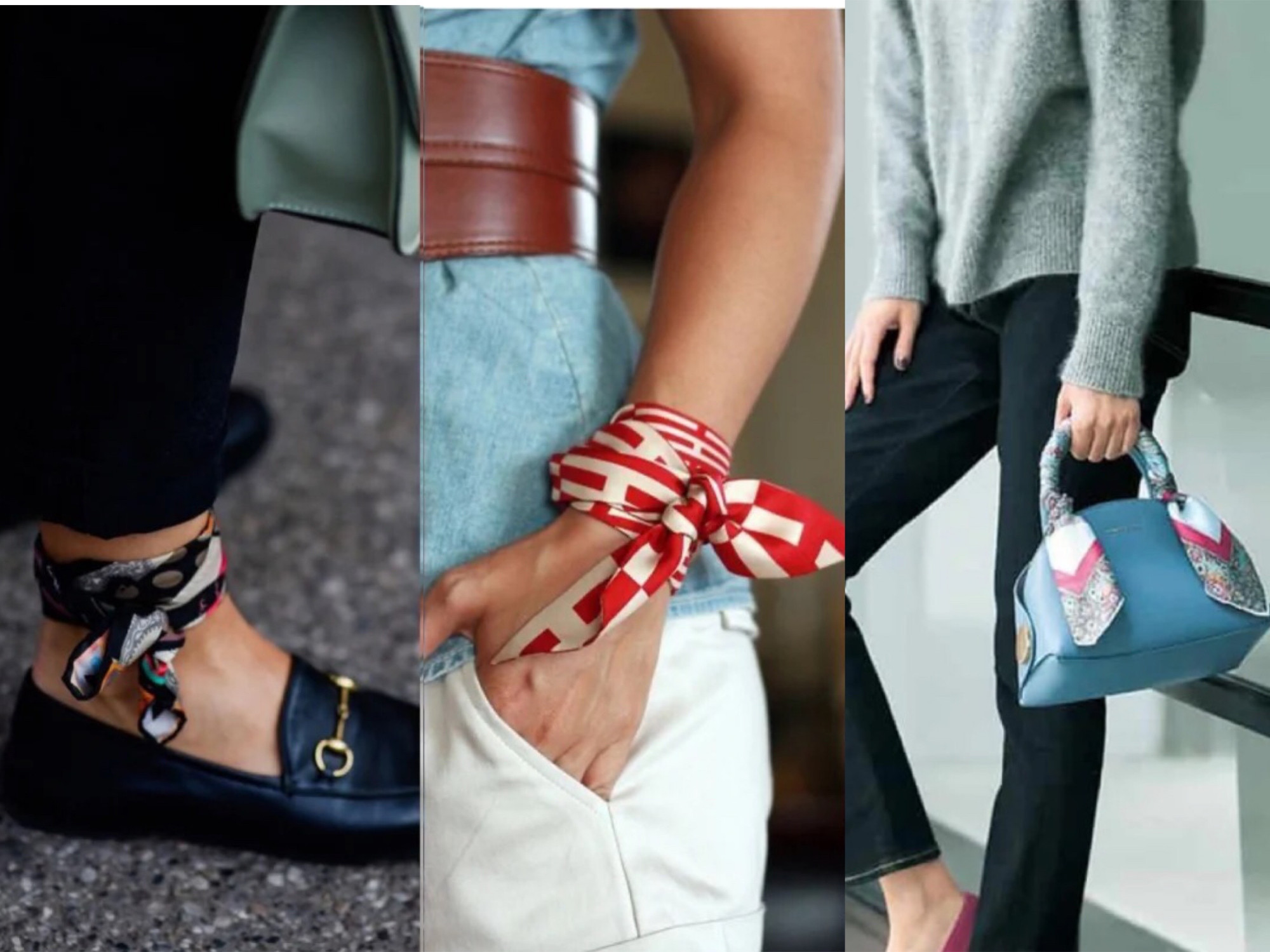 美丽的丝巾搭配美出高级感小姐姐,美丽的丝巾搭配丝巾新花样