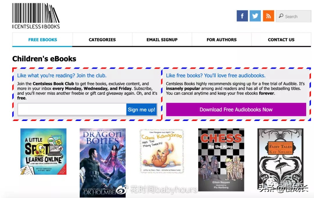 花时间阅读课外书,免费看英文童书的网站