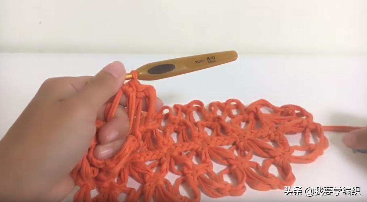 钩针花边袋,手提袋的钩织方法