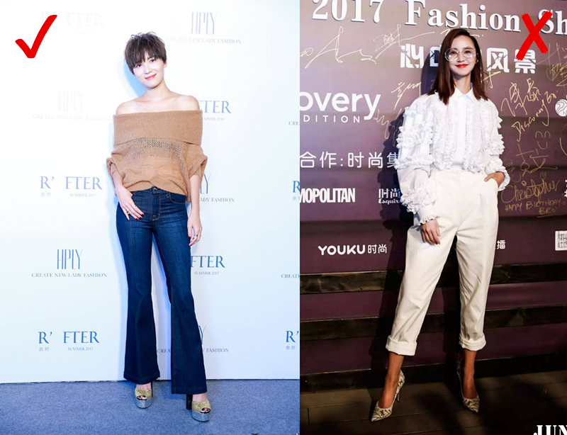 肩宽胯窄的女生穿衣搭配,肩宽胸小女生穿搭技巧