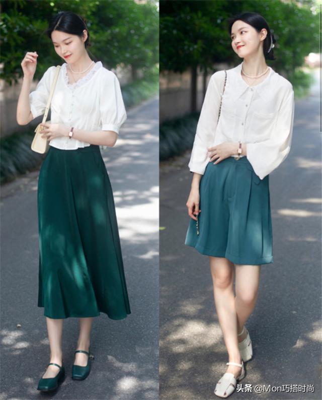 夏天高腰裙遮肚子高级感,高腰包臀修身裙显瘦搭配